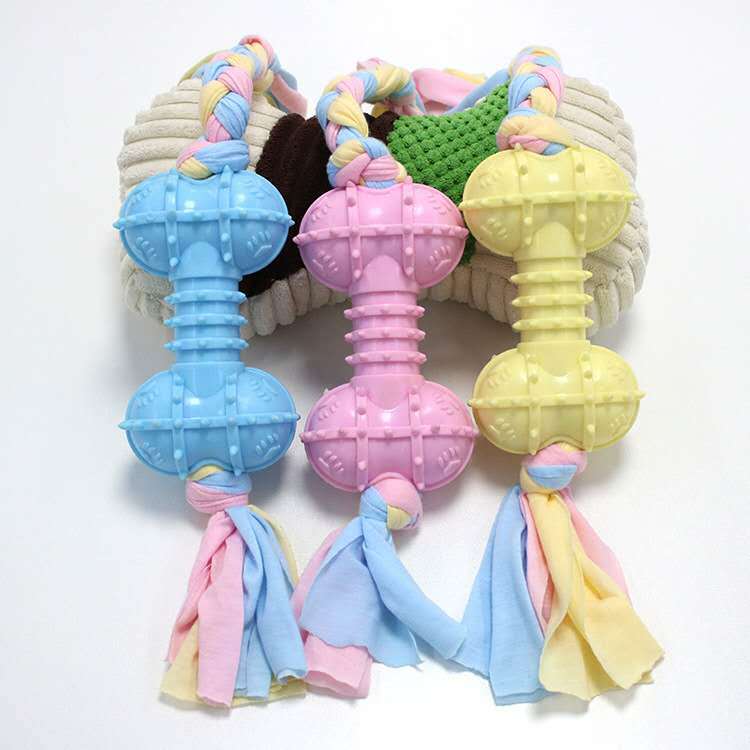 Pet Toys TPR Environmental Protection Material Bite-Resistant Molar Dog Supplies Cotton Rope Cloth Toy Set New — image 2