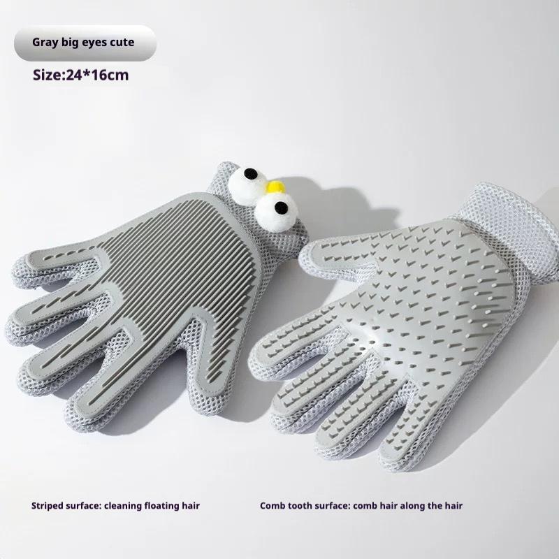 Guantes y Cepillos de Aseo para Mascotas 2 en 1 para Gatos y Perros, Guantes de Masaje y Eliminación de Pelo de Alta Eficiencia, Eliminación de Pelo de Doble Cara, Protección Antiarañazos y Antimordeduras, Limpieza y Aseo — imagen 6