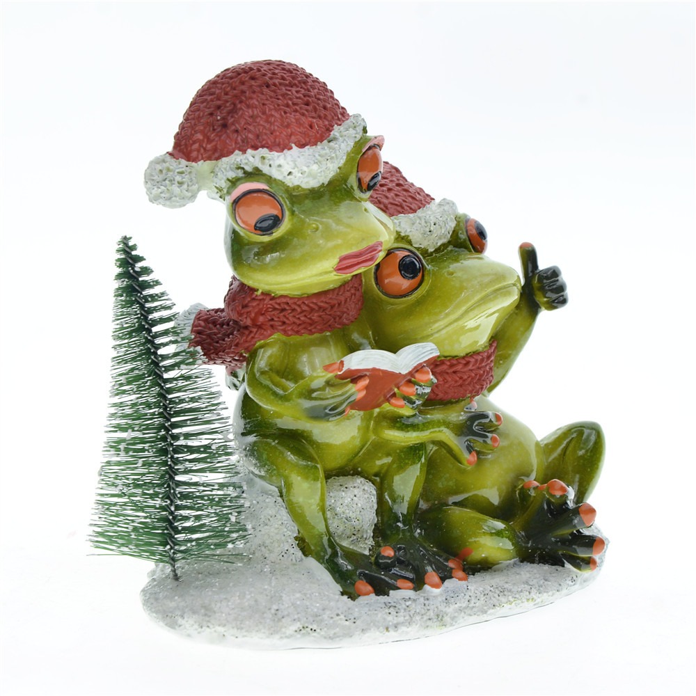 Couple frog resin handicraft ornaments — image 3