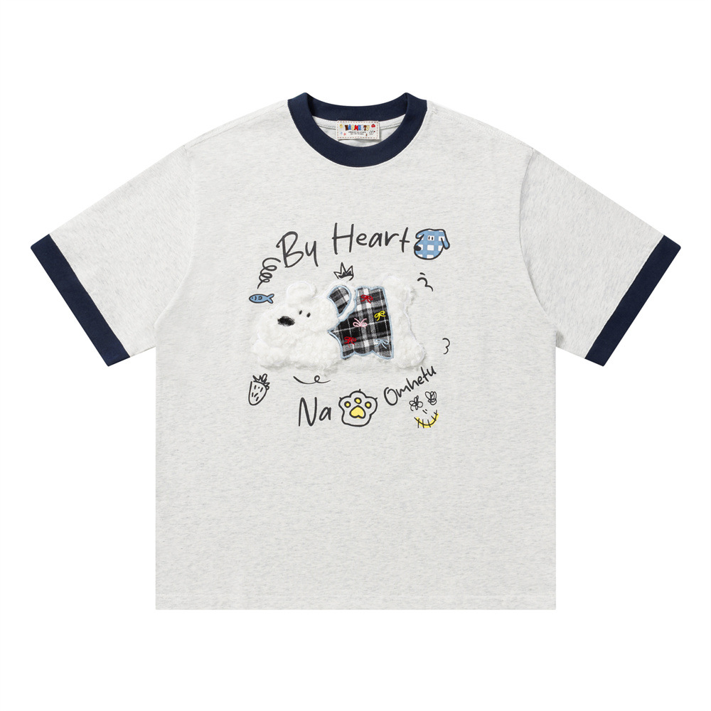 Cartoon puppy short sleeved t-shirt — image 8