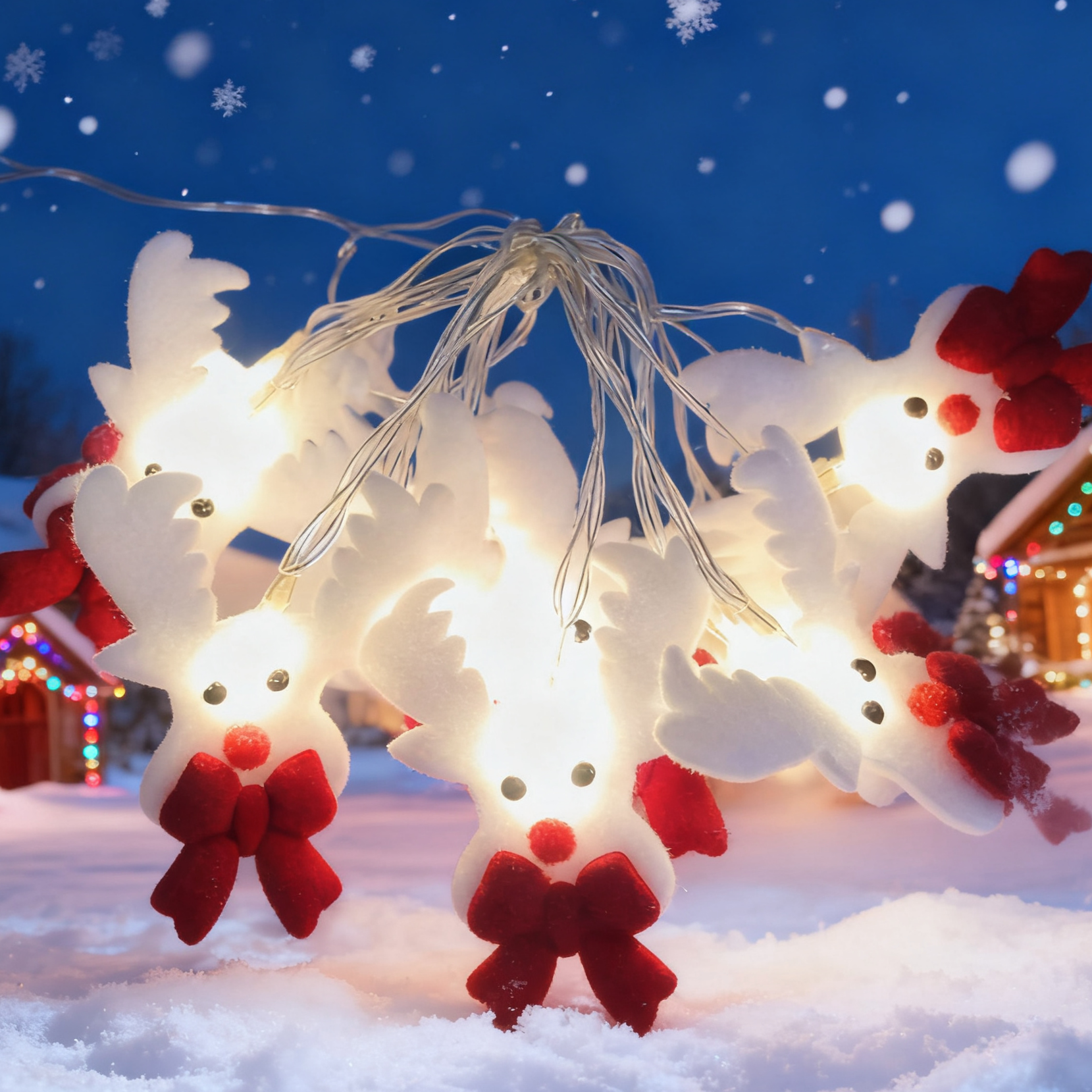 Non woven deer Christmas light LED string — image 4