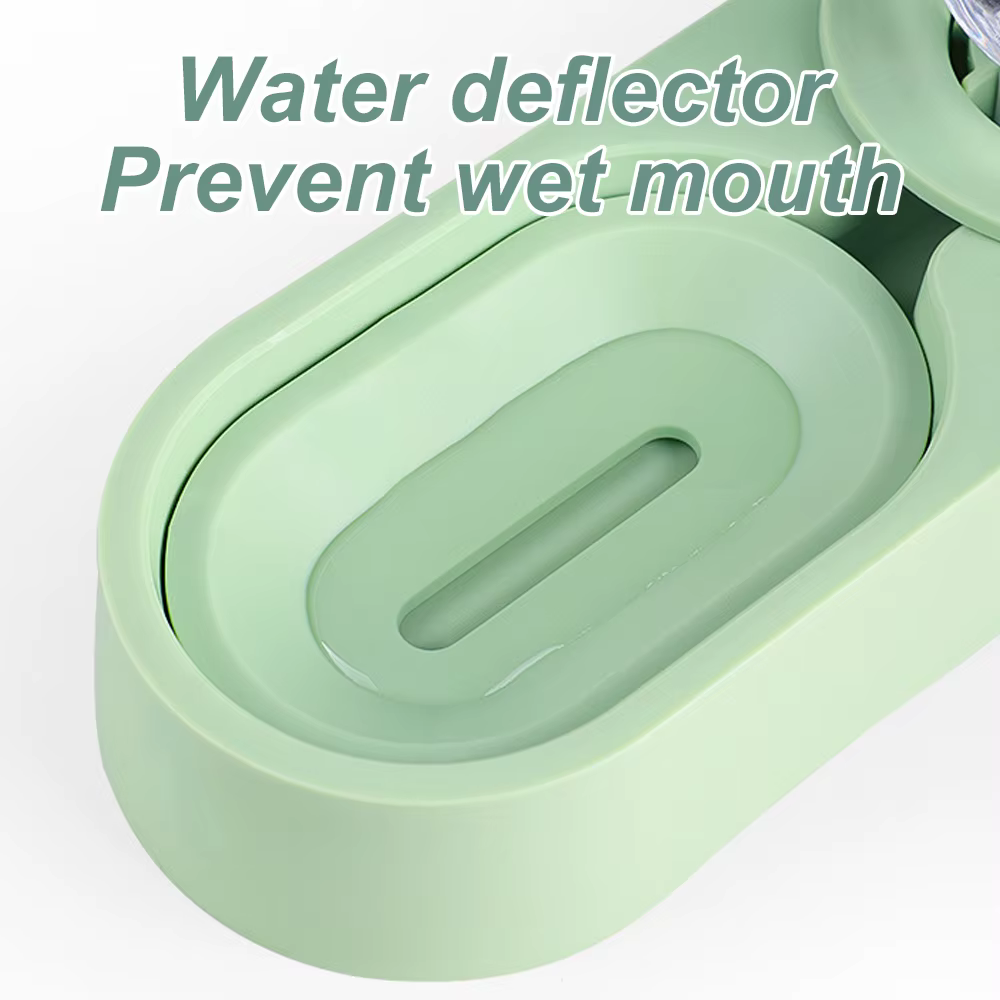 Pet Rabbit Chinchilla Guinea Pig Food Bowl Auto Feeder All-in-One Splice Food Bowl Drinking Fountain Raised Standing Dish Bowl — image 4