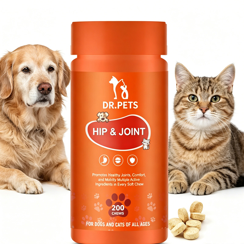 Suplementos Articulares para Perros y Gatos con Glucósamina, Quitina, 10 Vitaminas, Ácido Hialurónico y MSM — imagen 1