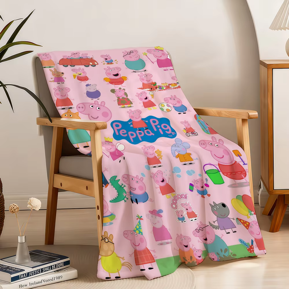 P-PeppaS-ES Blanket Throw Super Cosy Plush Living Room Sofa Couch Childish Birthday P-PigS Gifts — image 5