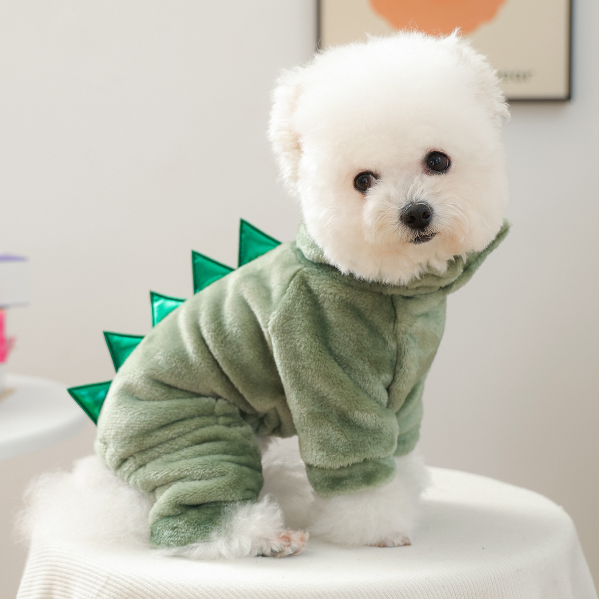 Pet Clothes Halloween Dinosaur Costume Medium and Small Size Space Dinosaur Transforming Outfit — image 1