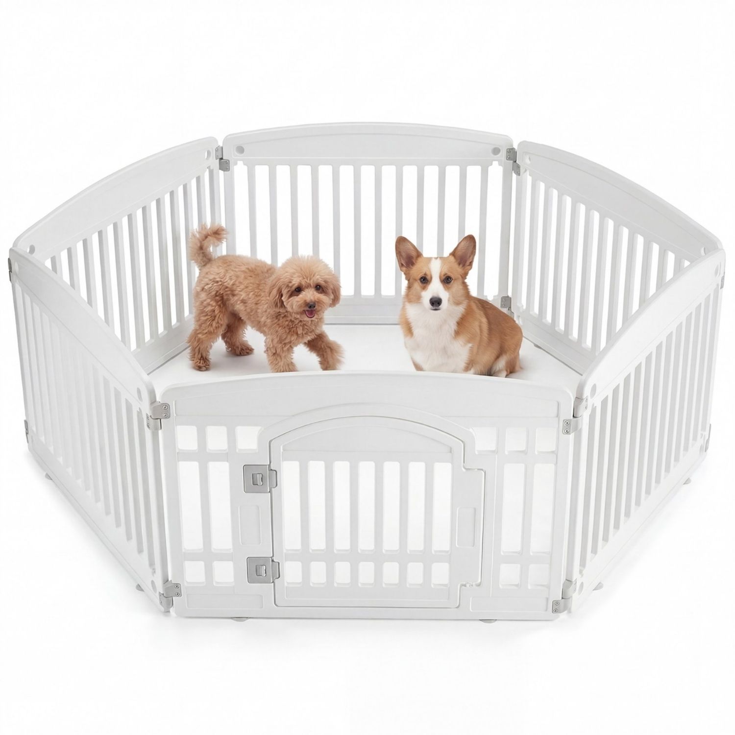 Dog Playpen Safe & Secure Indoor-Outdoor Pet Fence -Folding & Portable Ideal For Small To Medium Dogs - Easy To Clean — image 1