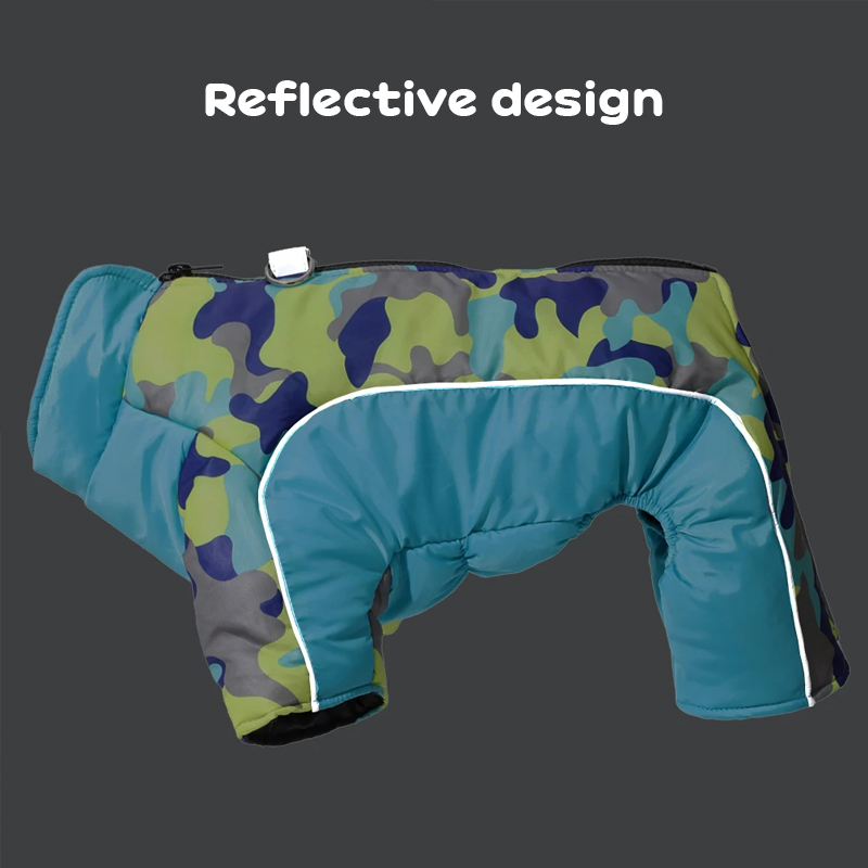 Chaquetón de invierno para perros y gatos, impermeable y reflejante con D-ringen para pequeños y medianos canes, bulldog y pug — imagen 8
