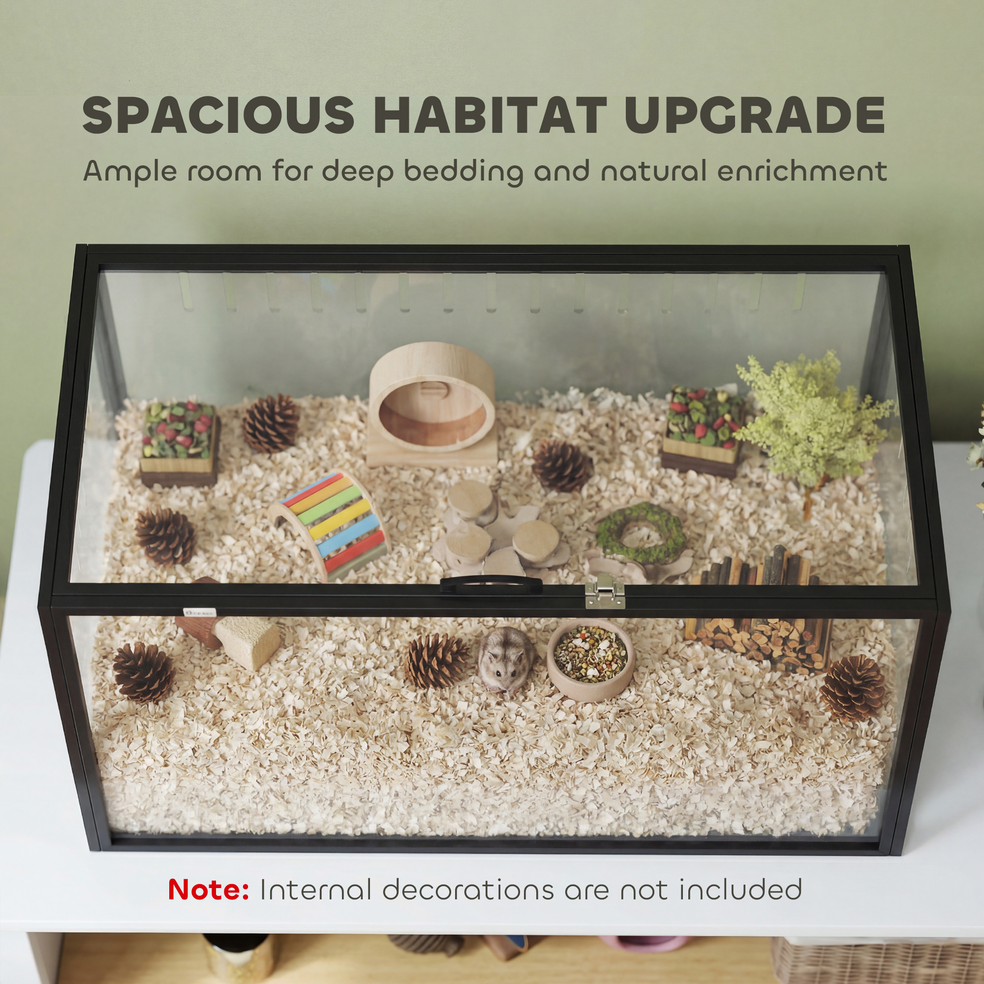 Large Acrylic Hamster Cage, Chewproof Guinea Pig Cage with Openable Top, for Hedgehog, Dwarf Hamster, Rat — image 6