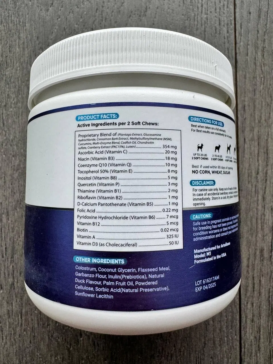 Suplementos para Perros de 20 en 1 - Vitamina para Cachorros con Glucósamine, 120 Chucherías para Salud y Movilidad Canina — imagen 4