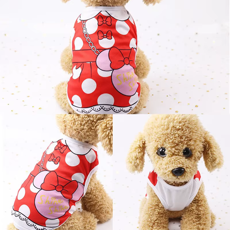 Pet Dog Clothes Cartoon Clothing Puppy Dogs Soft Vests Summer Shirt Casual T-Shirt for Small Pet Supplies — image 3