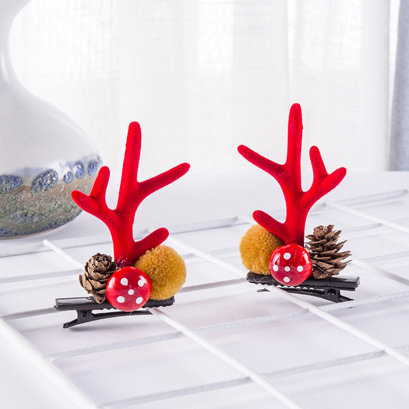 Deer Horn Headwear Hairpin Fairy Christmas Clip Hairpin Photo Taking Hairpin Cute Clip — image 20