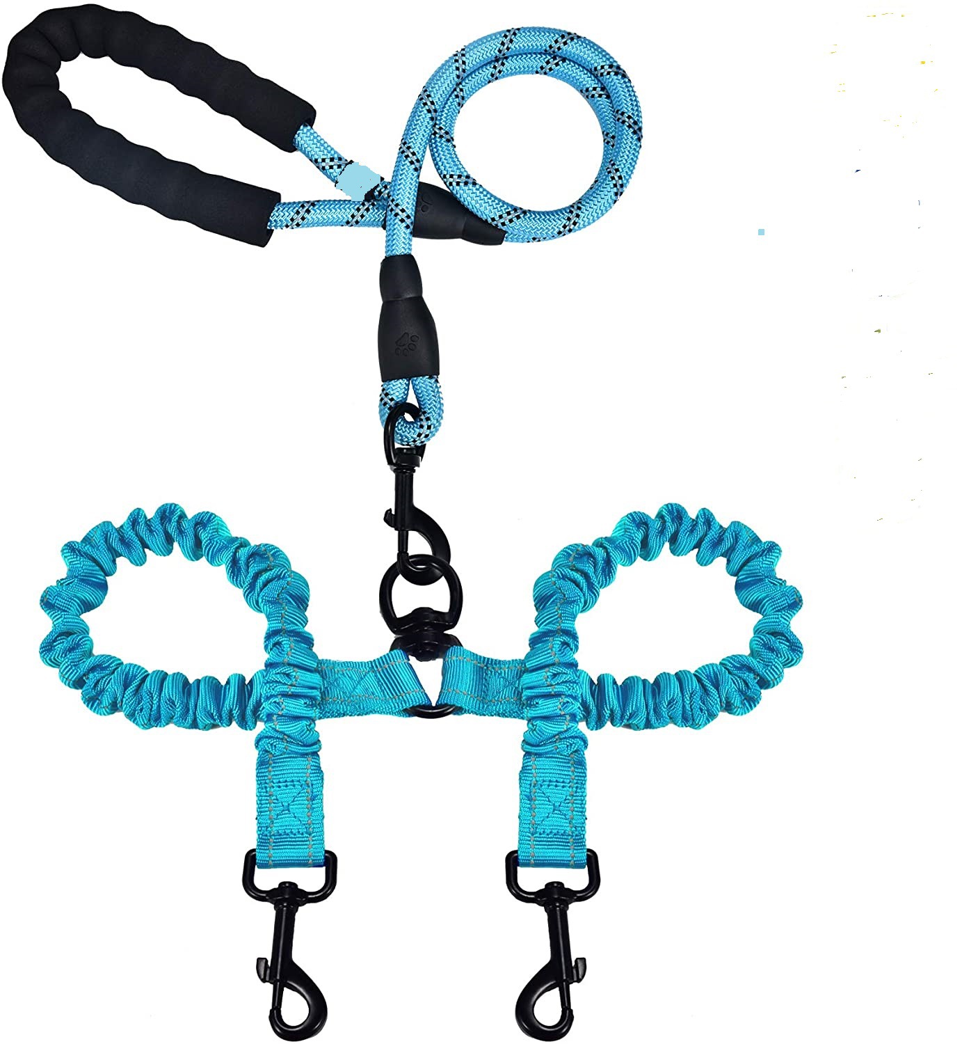 Explosion-Proof Double-Headed Pet Leash Luminous Pet Double-Headed Dog Leash One Drag Two Large Dog Leash — image 4