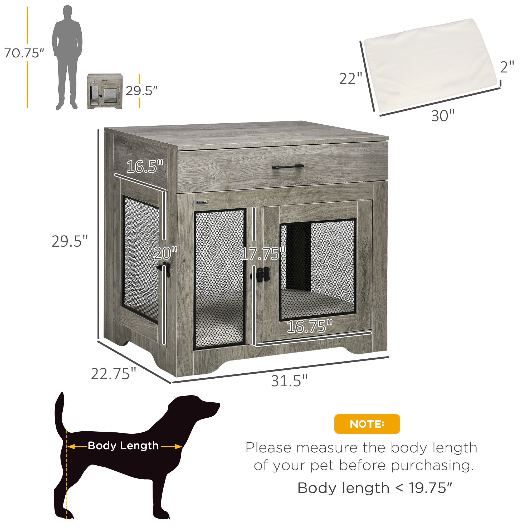 Caja de Comida Decorativa para Perros Pequeños con Sofá Acogedor, Cajón y Mesa de Entrada — imagen 4