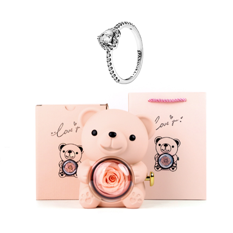 Caja de Regalo con Oso Teddy y Collar Personalizado para Mujer, Madre o Esposa — imagen 19