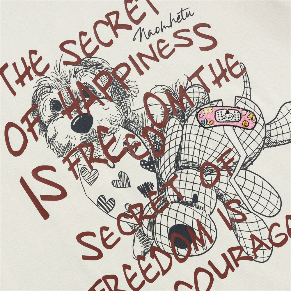 Drawing a cartoon printed short sleeved t-shirt for a puppy — image 4