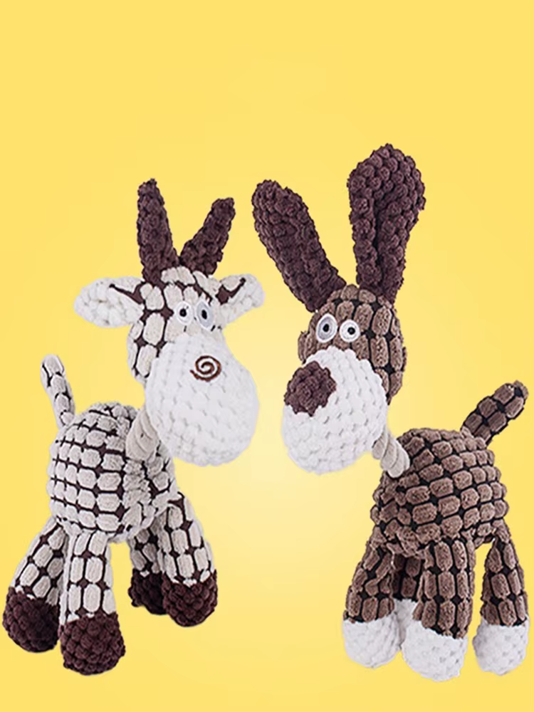 Nuevos populares juguetes de peluche con forma de animales adorables e interactivos para mascotas, que alivian el aburrimiento y desgastan los dientes — imagen 2