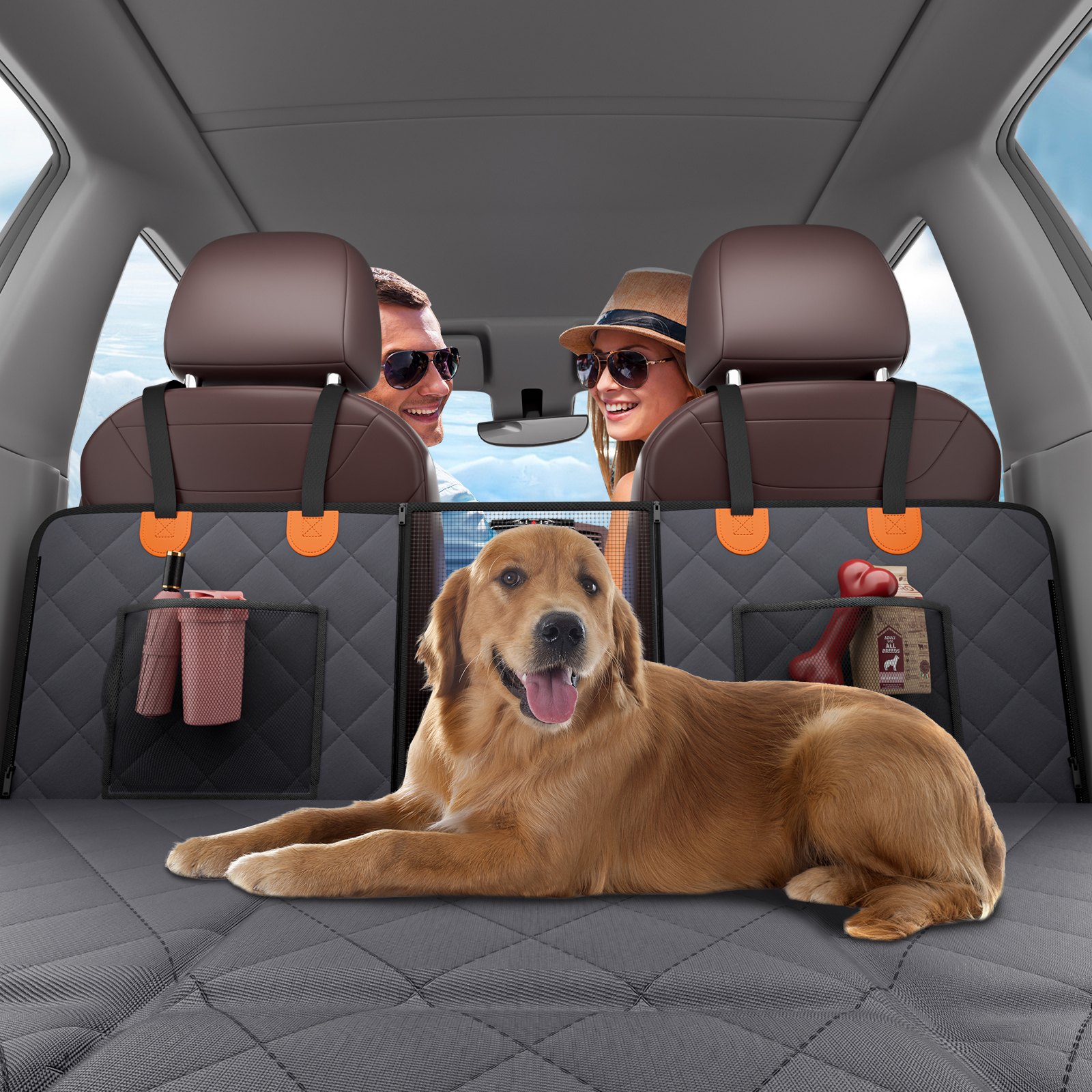 VEVOR 57.4 X 30.3 In Dog Car Seat Cover For Back Seat Waterproof 600D For Truck — imagen 2