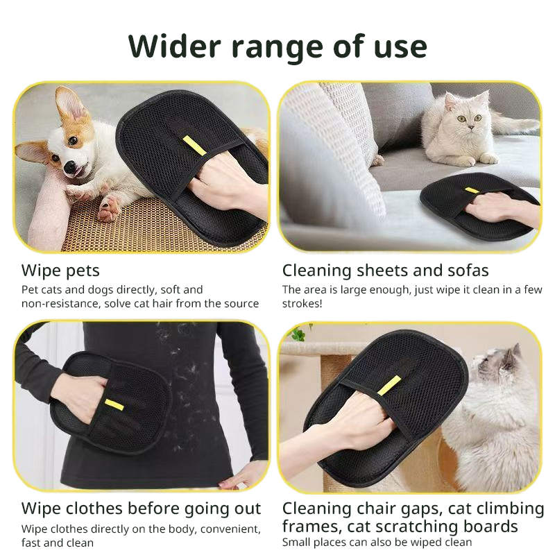 Static Pet Hair Removal Gloves - 3-in-1 Grooming, Deshedding & Multi-Surface Hair Remover for Dogs & Cats — image 5
