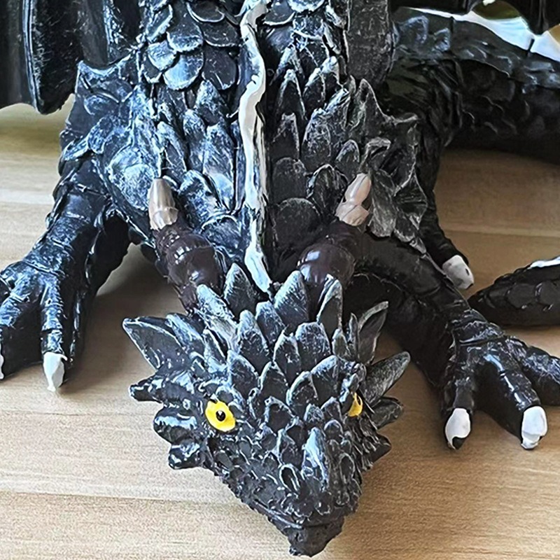 Resin Craft Decoration Winged Dragon Sculpture Ornaments Office Desktop Decoration Ornaments Resin Crafts — image 2