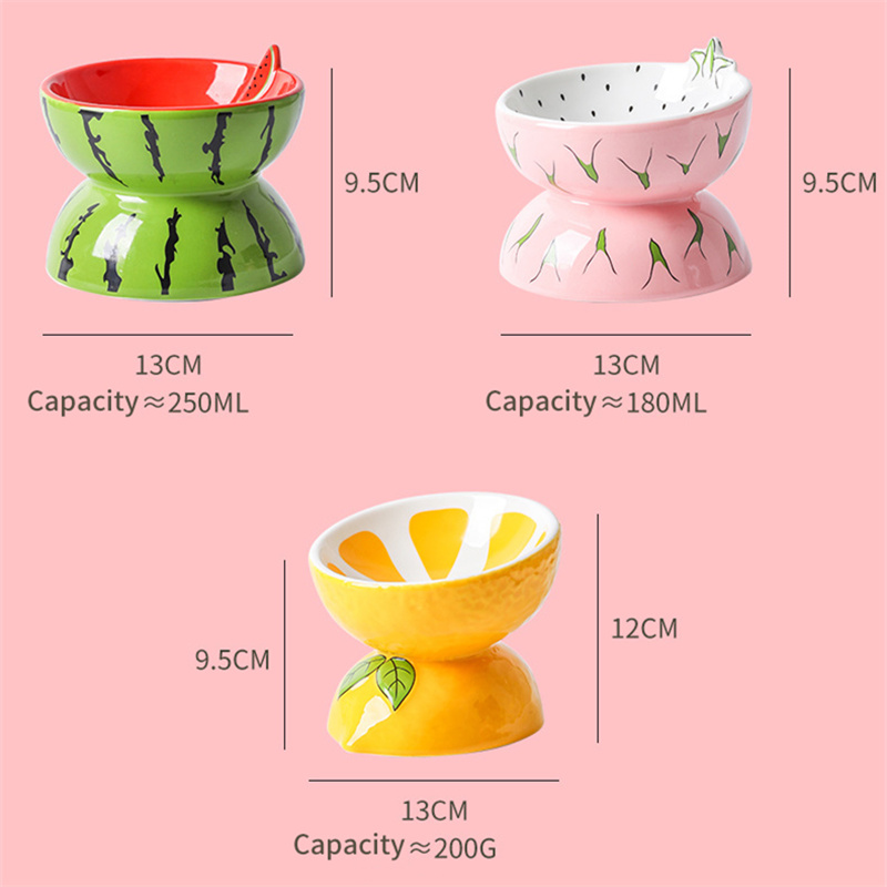 Ceramic Cat Food Bowl To Protect Cervical Vertebra Oblique Mouth Pet Bowl — image 8