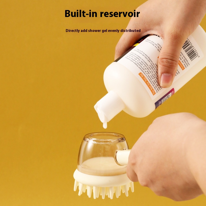 Cepillo de Baño para Mascotas 3 en 1 para Perros y Gatos, Cepillo de Masaje para Ducha, Peine para Depilar y Herramienta Espumante, Cepillo de Belleza Antiencrespamiento — imagen 4
