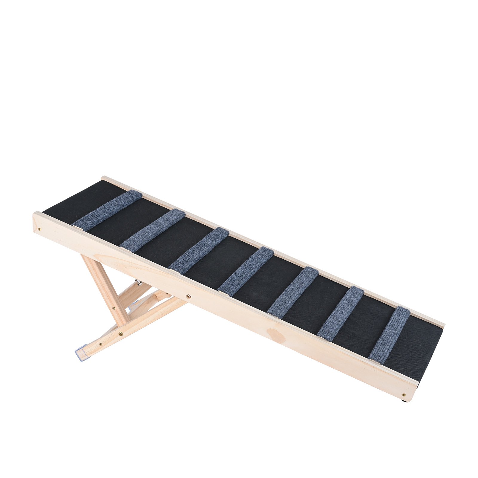 Dog Ramp, Folding Pet Ramp For Bed, Adjustable Dog Ramp For Small, Large, Old Dogs Cats, Wooden Pet Ramp With 39.3Long Ramp, Adjustable From Suitable For Couch, Sofa, Car — image 6
