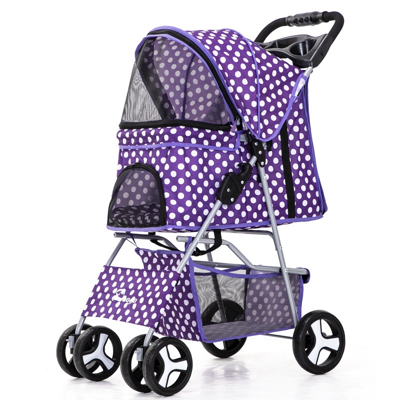 Portable Folding Pet Cart, Cat, Dog, Four Wheel Cart, Pet Out Cart, Teddy Cart, Cat Cart — image 5