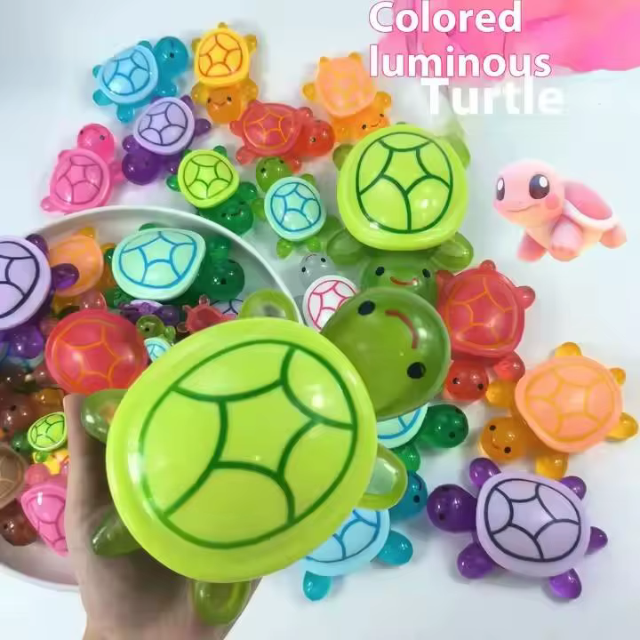 Tortuga Nocturna Grande + 100 miniaturas de tortugas luminosas en resina para decoración y almacenamiento — imagen 5