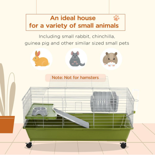 Small Animal Cage, Rolling Bunny Cage, Guinea Pig Cage — image 2