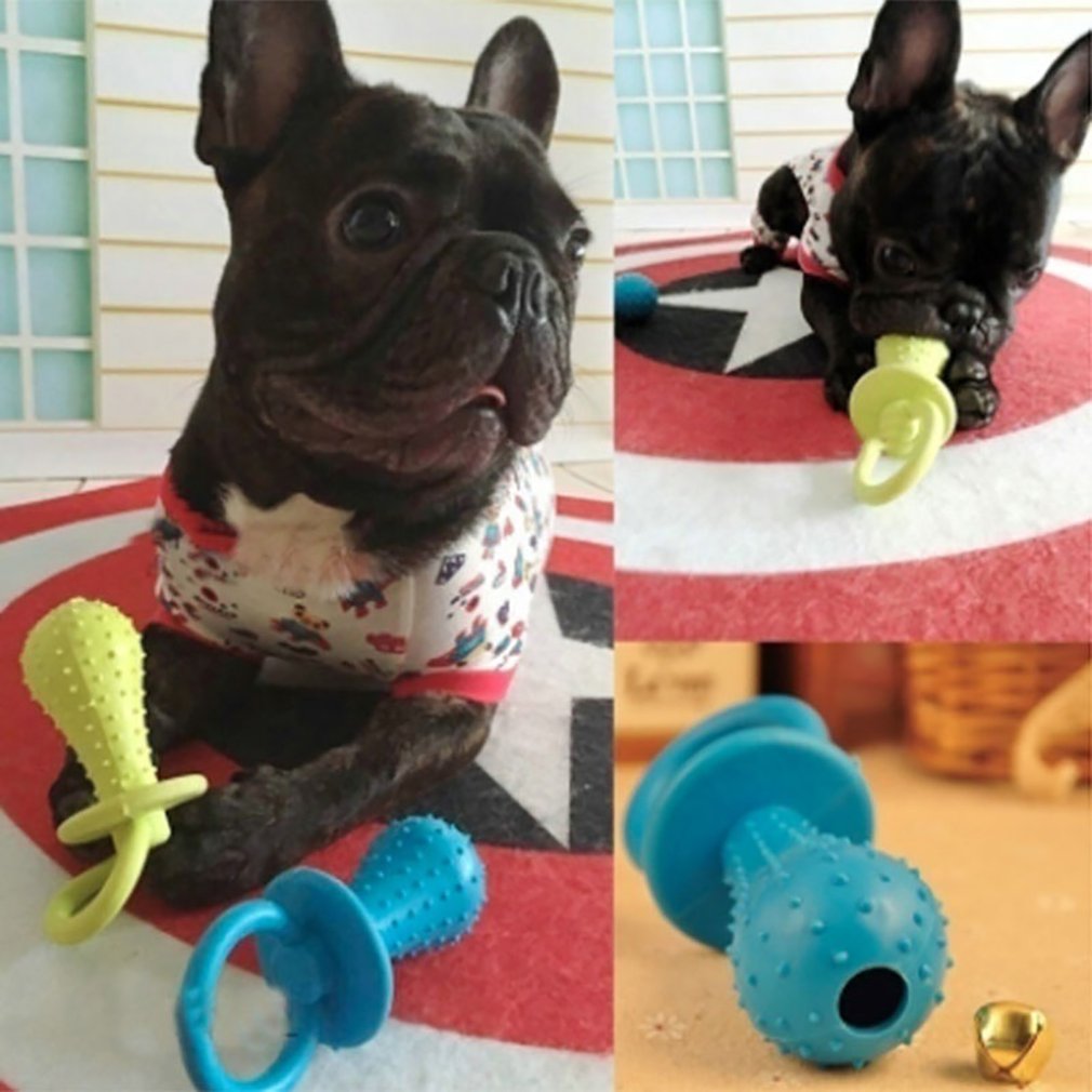 Juguetes para Perros Toy de Mordida Material de Goma Sonido de Llave Forma de Tetina para Cachorros Color Aleatorio Caliente — imagen 6