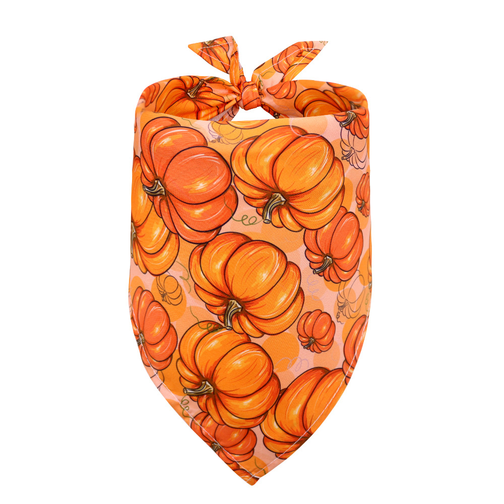 Bandana de Acción de Gracias para perros y gatos, bufanda de cuello triangular de calabaza con hoja de arce — imagen 10