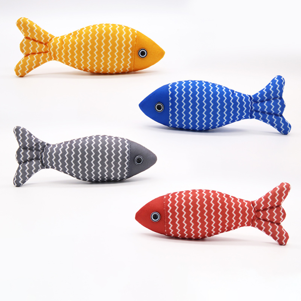 Juguete de Pescado de Catnip para Gatos, Cojín de Lona, Juguetes Interactivos para Kitten con Sonido y Textura — imagen 7