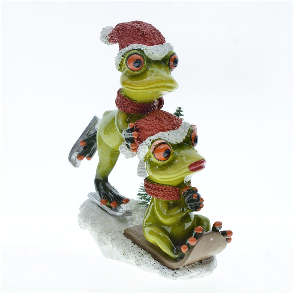 Garden Home Decoration Couple Frog Resin Craft Decoration — imagen 3