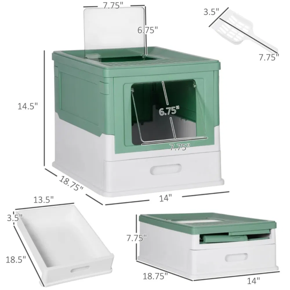Stainless Steel Enclosed Litter Box for Cats — image 3