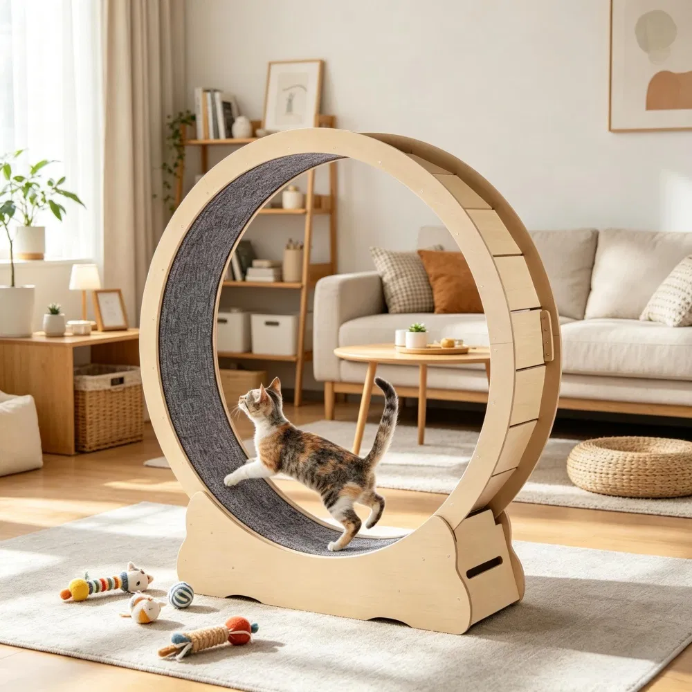 Wooden Cat Exercise Wheel — image 4