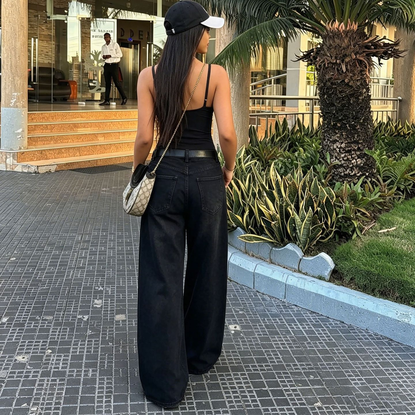 Cat Paw Embroidery Wide Leg Jeans — image 3