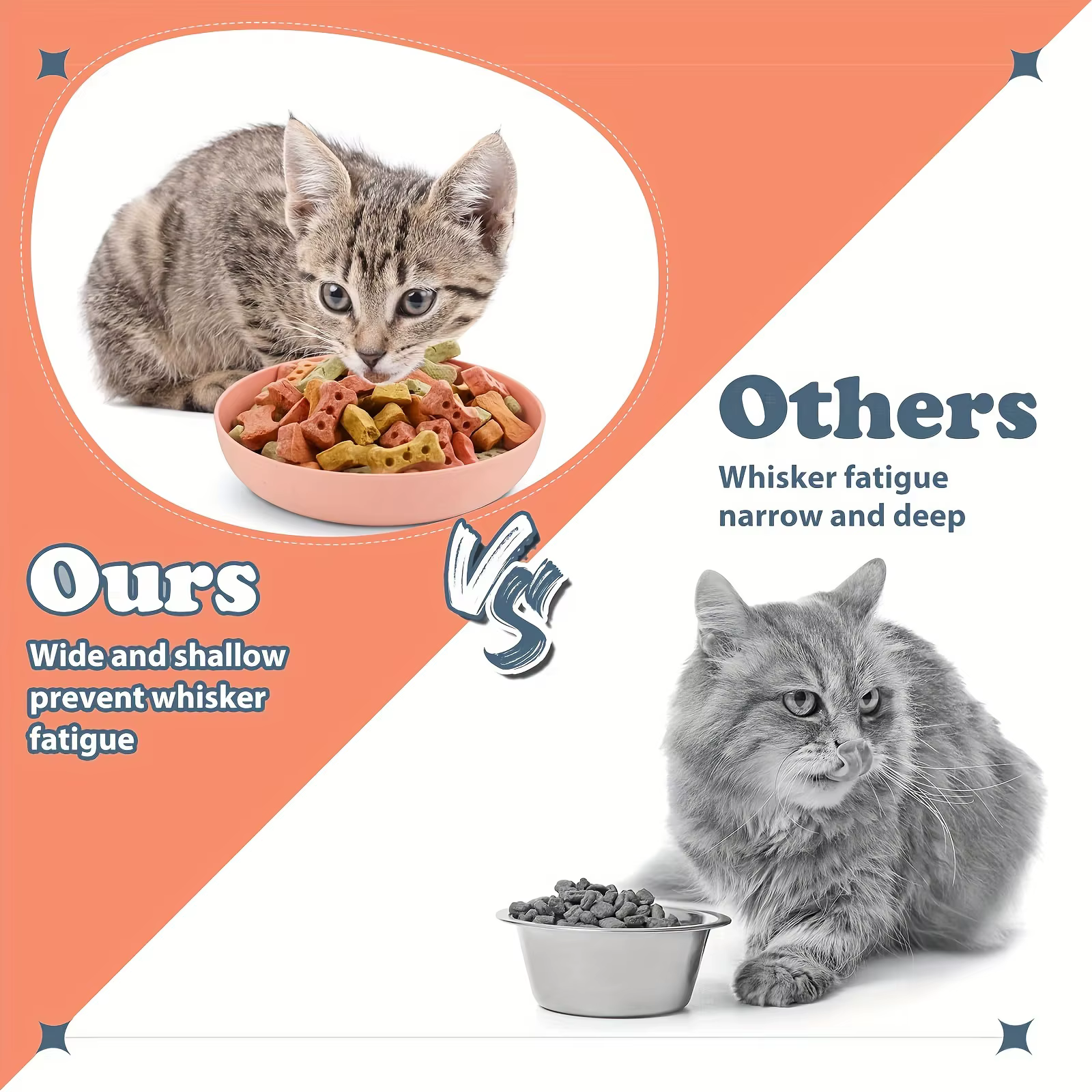 4pcs Cat Bowls, 13.97 Cm Wide Shallow Pet Food & Water Dishes, Plastic Non-Slip Colorful Feeding Plates For Small Cats, Kittens — image 4