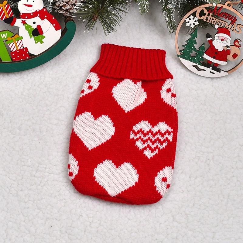 Pet clothes for autumn and winter warm knit Christmas teddy cat sweaters cat and dog clothing — image 17