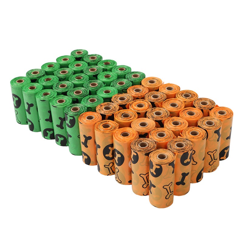 Orange and green pet garbage bags for dogs to pick up feces and defecate — image 18