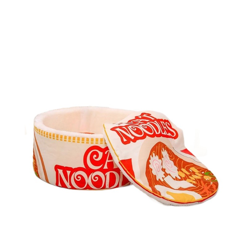 Lao Mian Cat Bed Closed Ramen-Style Round Dual-Use Pet Pad Warm Winter Removable Washable Pet Bed — image 5