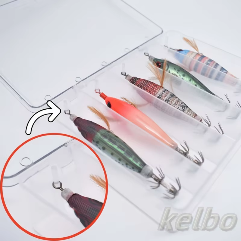 5pcs Glow-in-the-Dark Fishing Lures with 3D Eyes - Realistic Shrimp, Squid, Octopus - Hard Bait Jig Lures with Hooks, Non-Toxic — image 2