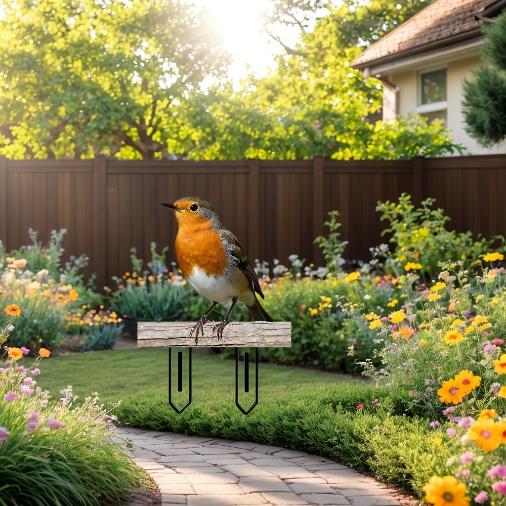 Adorno de Pájaro Rojo en Acetato para Patio — imagen 4