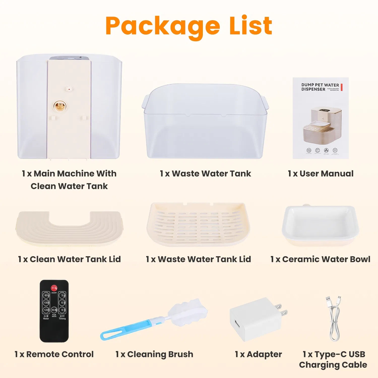 Cordless Dog Cat Water Fountain 4.5L, Dual Tank Filtration Automatic Pet Water Dispenser with Easy Cleaning — image 4
