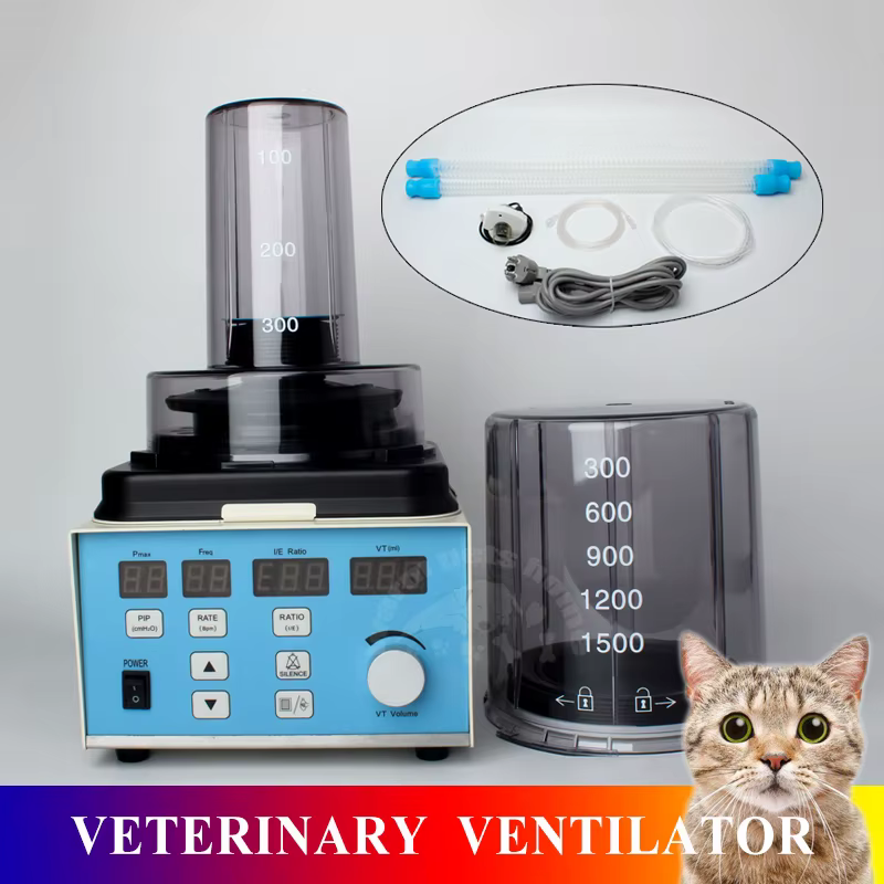 Veterinary Anesthesia Ventilator Machine High Flow Oxygen Therapy Equipment Vet Fan for Animal Hospital Clinic — image 1