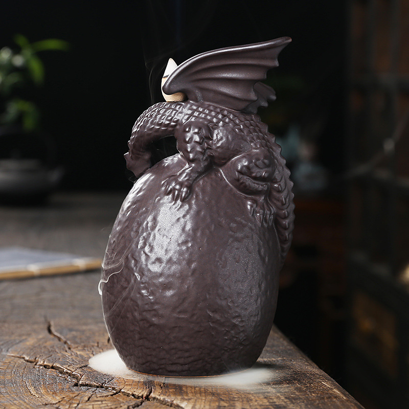 Decoración de Hogar en Estilo Europeo - Quemador de Incienso con Espalda de Dragón — imagen 3
