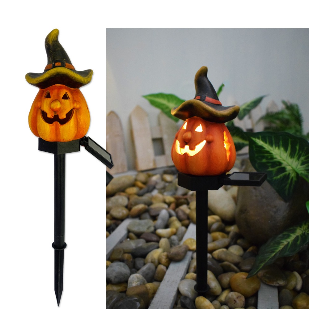 Halloween new outdoor solar garden light resin courtyard landscape insert skull crow atmosphere decorative light — image 8