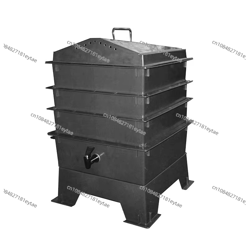 Earthworm Compost Bin Tower Kitchen Waste Worm Farm Vermicomposting Box for Eco Friendly Fertilizer Plant Growth — image 4