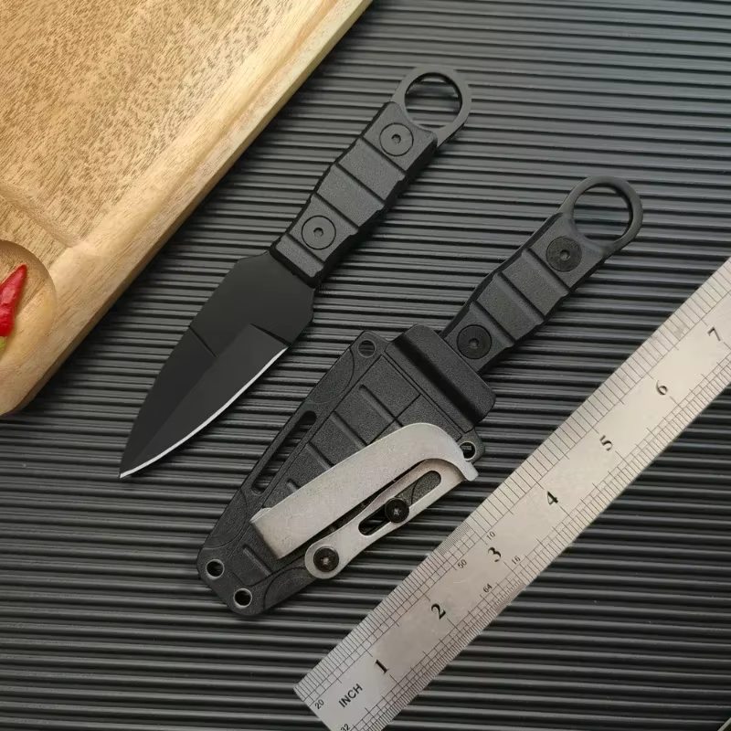 Outdoor Camping Adventure Mini Straight Knife, edc Portable Survival Knife with K Sheath, High Hardness。 — image 3