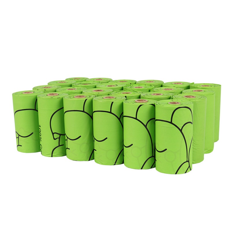 Bolsa de basura para mascotas biodegradable con maíz y PLA compostable para heces caninas — imagen 1