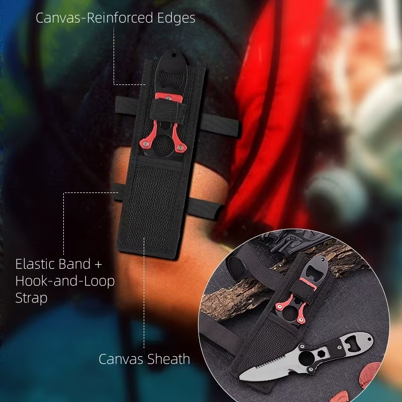 Stainless Steel Multifunctional Outdoor Camping Knife Diver Survival Fishing Utility Tool Rope Cutter Dive Equipment — image 5